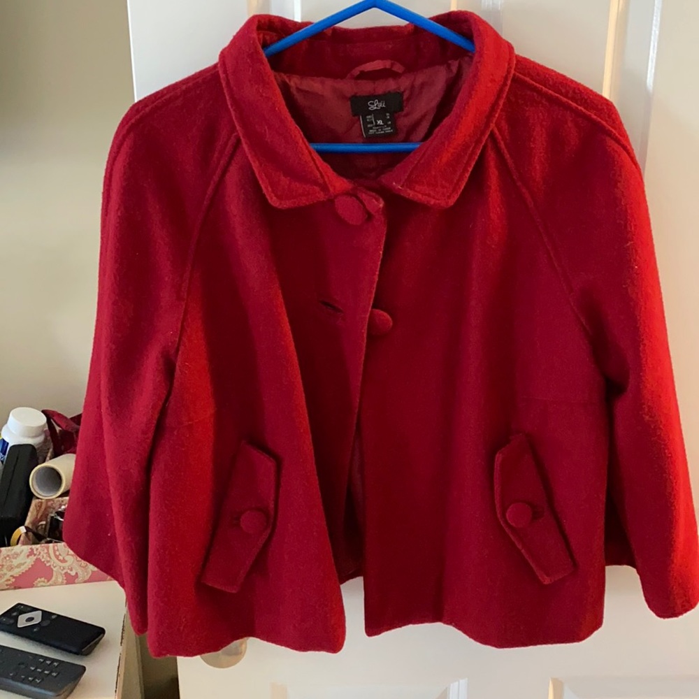 Red wool dress jacket